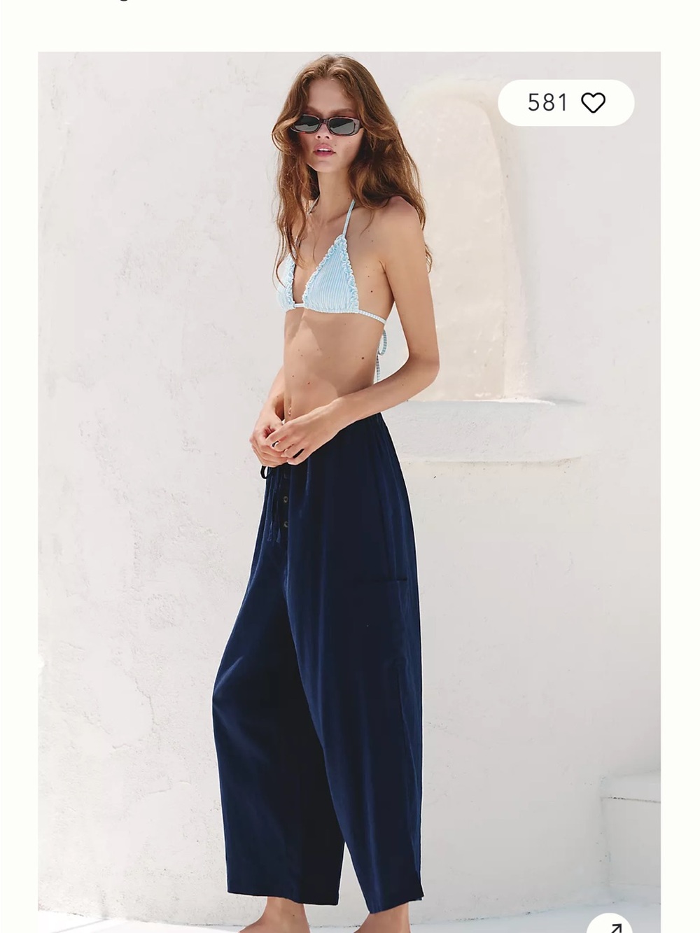 NWT S Celandine Maritime Blue Drawstring Pants - Women